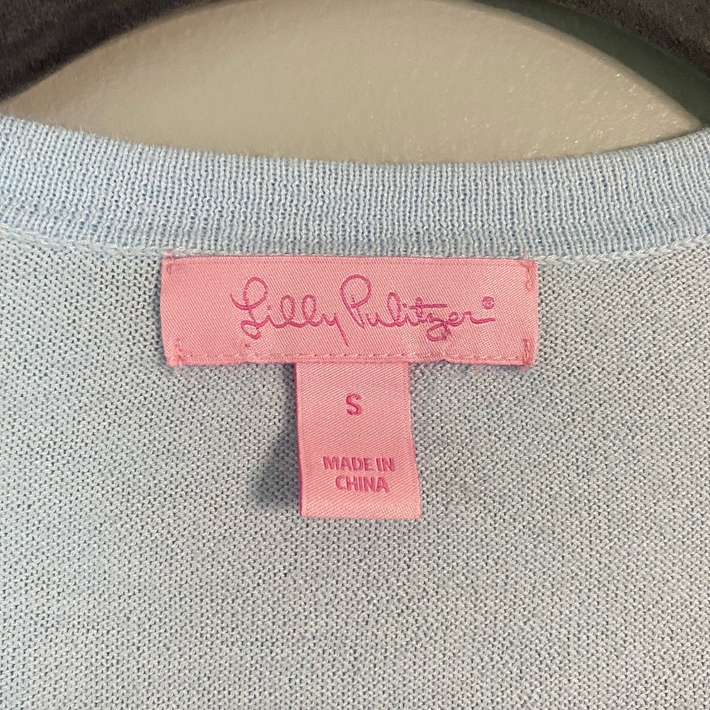 Lilly Pulitzer Light Blue Clarissa Cardigan - Picture 2 of 8